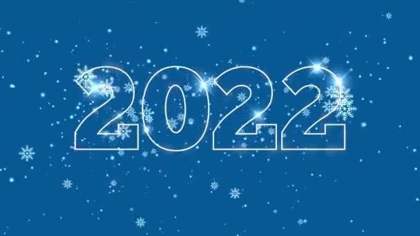 高品质设定新年动画 2021年改为2022年 新年快乐的概念 4K超高清分辨率 — 图库视频影像