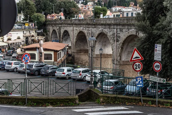 Roma Italia Diciembre 2019 Ruinas Del Antiguo Acueducto Romano Cerca —  Fotos de Stock