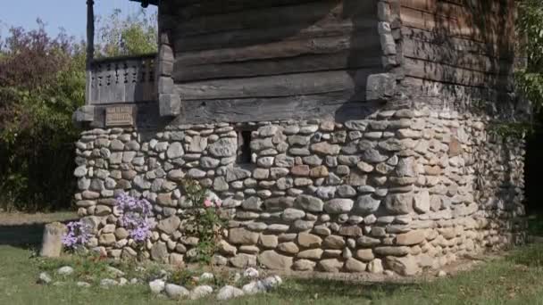 Curtisoara Romênia Outubro 2021 Old Wooden House Traditional Romanian Style — Vídeo de Stock
