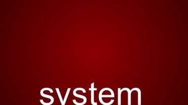 Artificial intelligence words cloud animation on red background. 4 k resolution, 50 fps.