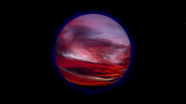 Roter Planet Weltraumanimation Auflösung Ultra — Stockvideo