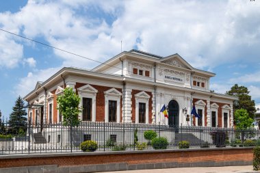 Craiova, Dolj, Romanya 14 Mayıs 2022: Craiova, Romanya 'daki Merkez Bankası