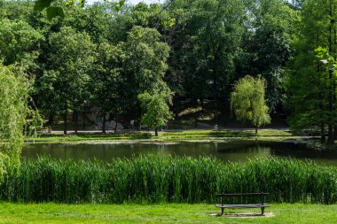 Craiova, Dolj County, Romanya 14 Mayıs 2022: Romanya 'nın Craiova kentindeki Romanescu Park' ından görüntüler.
