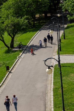 Craiova, Dolj County, Romanya 14 Mayıs 2022: Romanya 'nın Craiova kentindeki Romanescu Park' ından görüntüler.