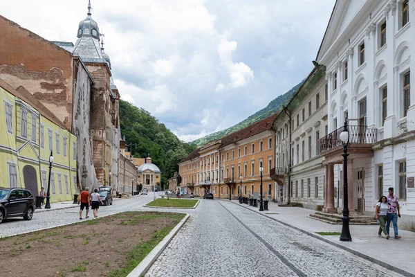 Baile Herculane Baie Herculane Romania Iunie 2022 Vedere Spre Piata — Fotografie, imagine de stoc