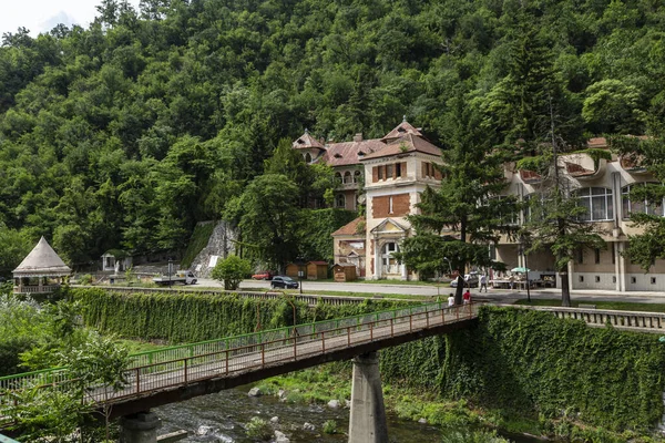 Baile Herculane Herculane Bath Rumunsko Června 2022 Starý Kovový Most — Stock fotografie