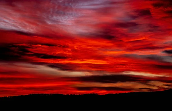 Beautiful Sunset Background Cloudy Sky — Stockfoto