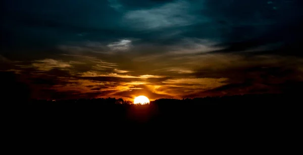 Beautiful Sunset Background Cloudy Sky — Foto de Stock