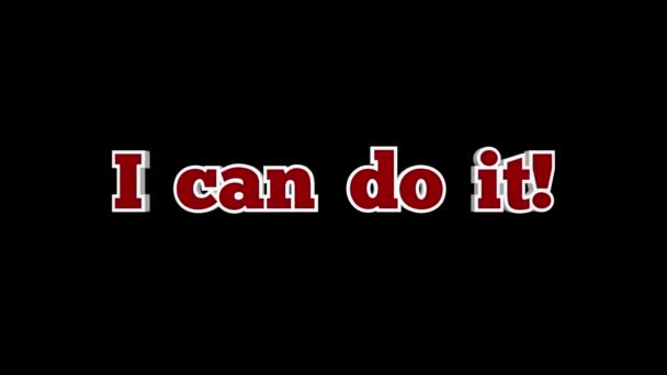 Inspirational Motivational Quote Can Footage Set Black Background — Αρχείο Βίντεο