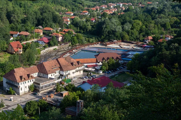 Baile Sacelu Gorj County Romania July 2022 Aerial View Tourist — Zdjęcie stockowe