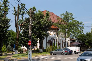 Novaci, Gorj County, Romania  July 24, 2022:  Street view  on July 24, 2022 in Novaci, Gorj, Romania