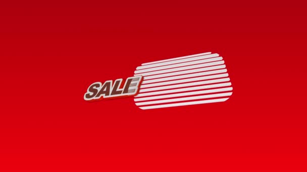 Animation Banner Advertising Summer Sale Red Abstract Background – Stock-video