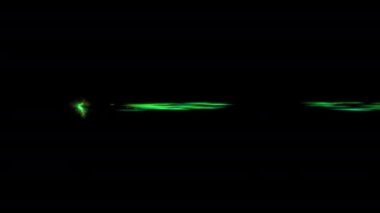 Realistic green 4k gun shot muzzle flashes  isolated on black background with alpha channel