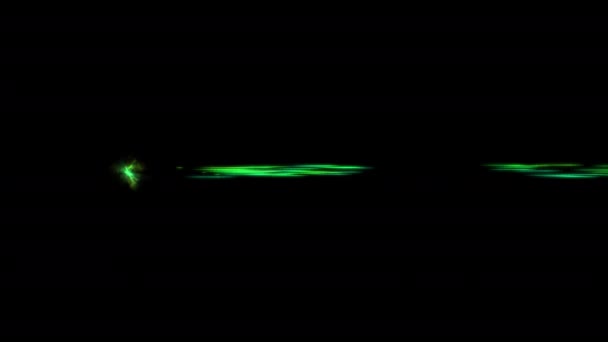 Realistic Green Gun Shot Muzzle Flashes Isolated Black Background Alpha — Wideo stockowe