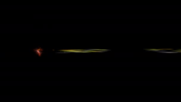 Realistic Red Gun Shot Muzzle Flashes Isolated Black Background Alpha — Video