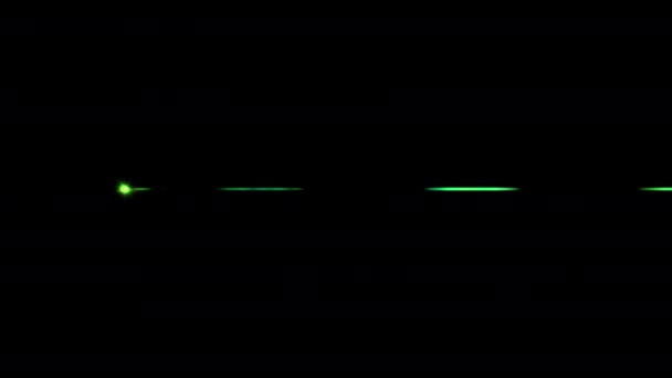Realistic Green Gun Shot Muzzle Flashes Isolated Black Background Alpha — Stockvideo