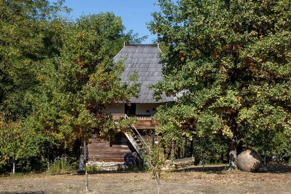 Curtisoara Ρουμανία Οκτωβρίου 2021 Παλαιό Ξύλινο Σπίτι Παραδοσιακό Ρουμανικό Στυλ — Φωτογραφία Αρχείου
