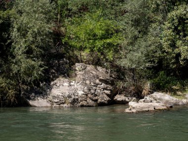 Romanya 'nın Jiu, Gorj kentinin yukarısındaki manzara