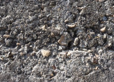 Arka planda beton dokusu olan eski gri beton duvar. Kopyalama alanı ile ön görünüm.