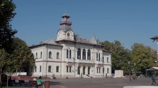 Targu Jiu Roumanie Octobre 2022 Bâtiment Préfecture Gorj Octobre 2022 — Video