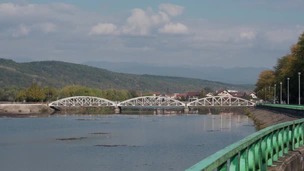 Targu Jiu Roumanie Octobre 2022 Tournage Pont Ferdinand Octobre 2022 — Video