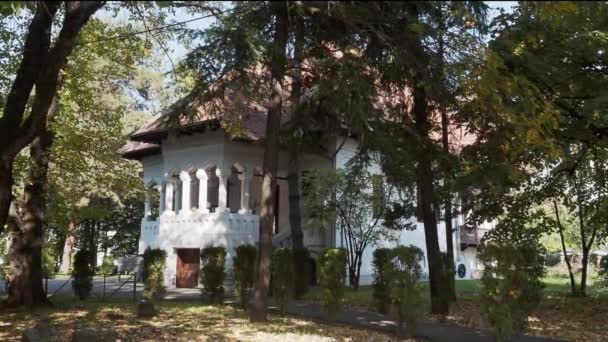 Targu Jiu Roemenië Oktober 2022 Huis Barbu Ganescu Casa Barbu — Stockvideo