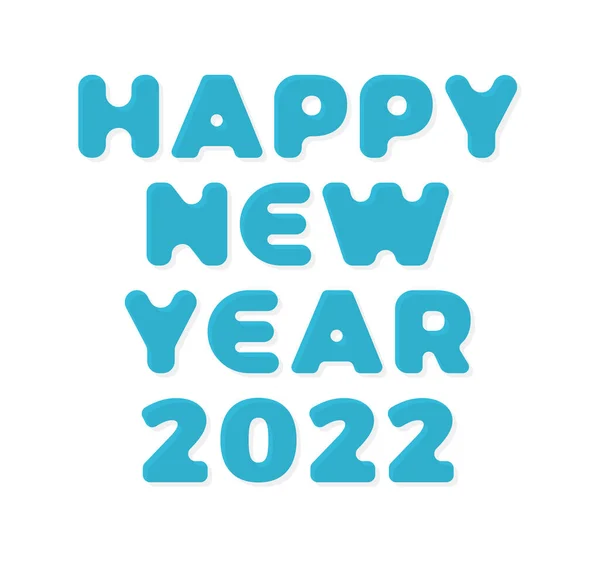 2022 Nieuwjaar Stijlvolle Wenskaart Vector Illustratie Witte Achtergrond Gelukkig Nieuwjaar — Stockvector