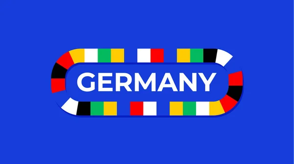 Germania 2024 Bandiera Vettore Calcio 2024 Torneo Finale Campionato Campionato — Vettoriale Stock