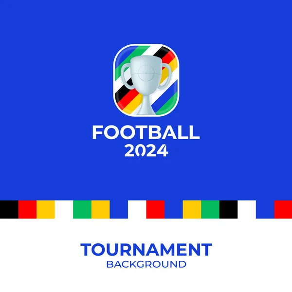 2024 Futbol Şampiyonası Vektör Logosu Futbol Futbol 2024 Logoti Amblemi — Stok Vektör