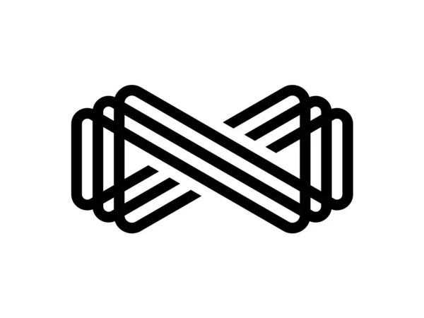 Infinity Play Media Line Logo Vector Media Play Logo Design — Διανυσματικό Αρχείο