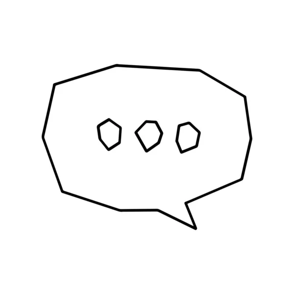 Speech Bubble Doodle Hand Drawn Vector Illustration — Vetor de Stock