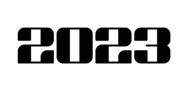 Happy new year 2023 with numbers vector illustration creative style. New year Design for calendar, greeting cards or print. Minimalist design trendy backgrounds banner, cover, card. Vector illustration.