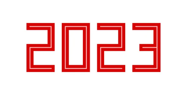 Happy New Year 2023 Numbers Vector Illustration Creative Style New — Stock Vector