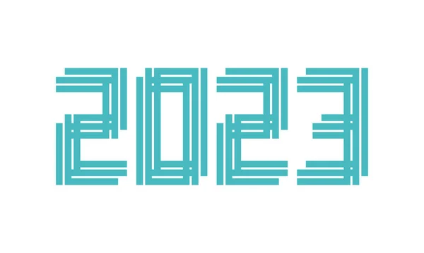 Ευτυχισμένο Νέο Έτος 2023 Αριθμούς Διανυσματική Απεικόνιση Δημιουργικό Στυλ Νέο — Διανυσματικό Αρχείο