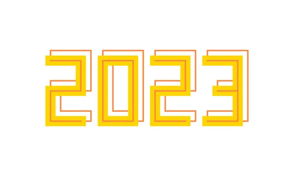 Happy New Year 2023 Numbers Vector Illustration Creative Style New - Stok Vektor
