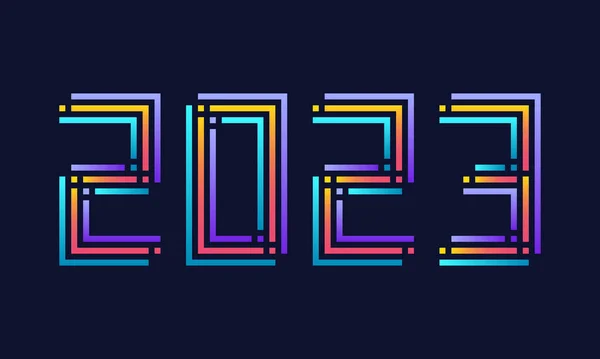 Happy New Year 2023 Numbers Vector Illustration Creative Style New — Stock vektor