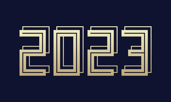 Happy New Year 2023 Numbers Vector Illustration Creative Style New - Stok Vektor