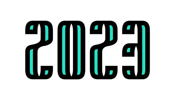 Happy New Year 2023 Numbers Vector Illustration Creative Style New — Stock vektor