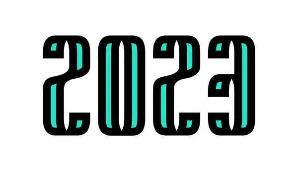 Happy New Year 2023 Numbers Vector Illustration Creative Style New — Image vectorielle