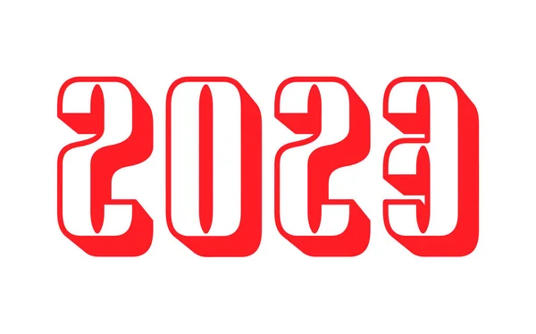 Happy New Year 2023 Numbers Vector Illustration Creative Style New — Archivo Imágenes Vectoriales