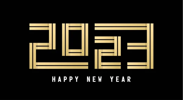 Happy New Year 2023 Numbers Vector Illustration Creative Style New — Image vectorielle
