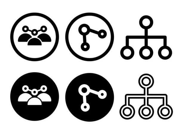 People Network Vector Icon Modern Style Icons Located White Black — Image vectorielle