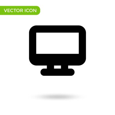pc monitor icon. minimal and creative icon isolated on white background. vector illustration symbol mark.