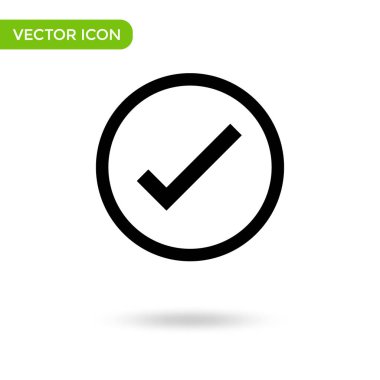 check icon. minimal and creative icon isolated on white background. vector illustration symbol mark.