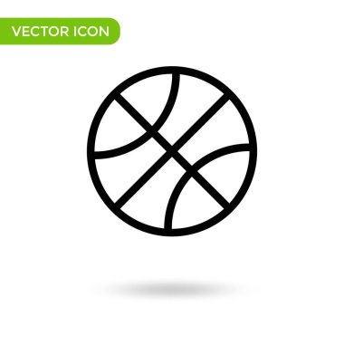 basketball ball icon. minimal and creative icon isolated on white background. vector illustration symbol mark.