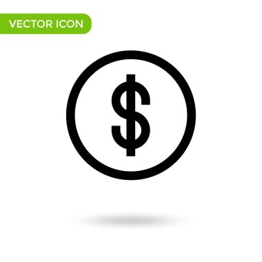 currency dollar icon. minimal and creative icon isolated on white background. vector illustration symbol mark.