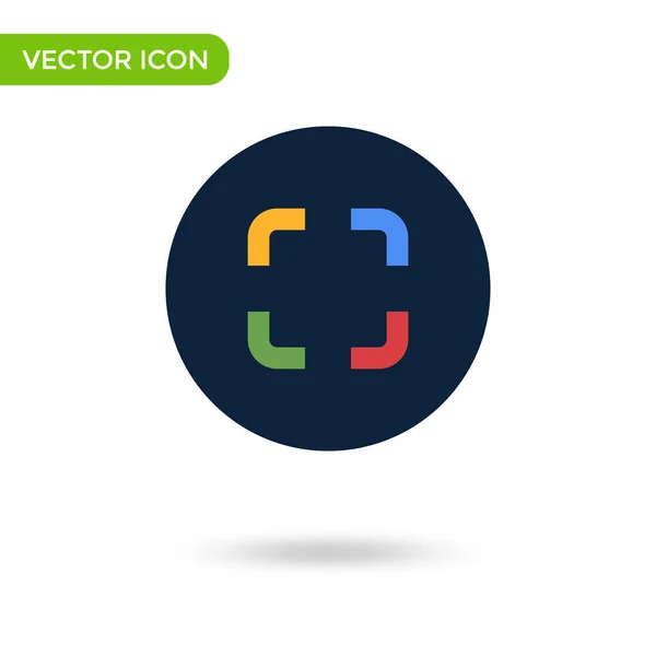 Code Scanner Icon Minimal Creative Icon Isolated White Background Vector — Vetor de Stock