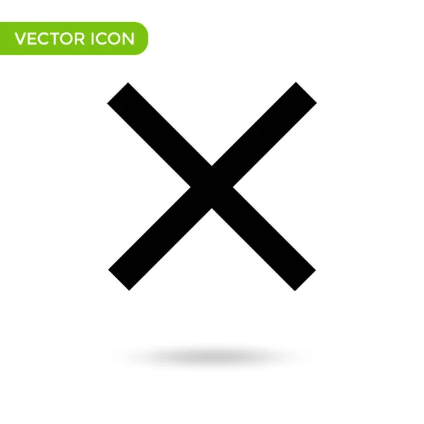 Cancel Cross Icon Minimal Creative Icon Isolated White Background Vector — Vetor de Stock