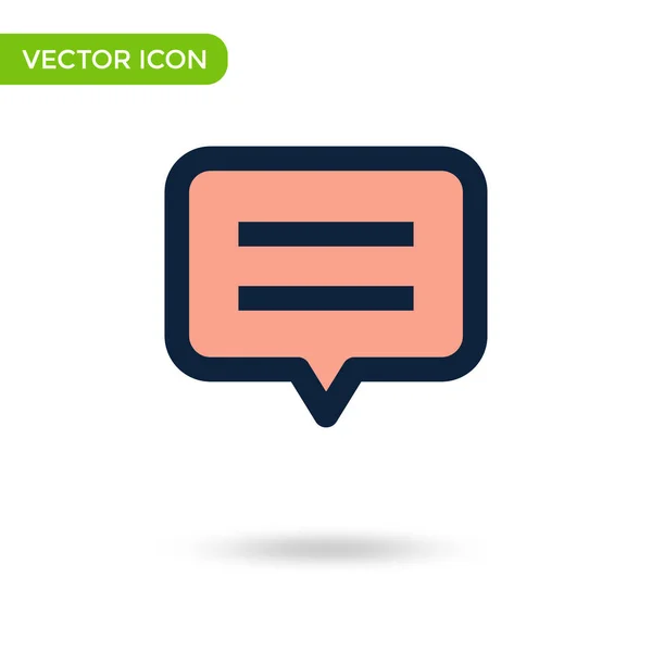 Chat Icon Minimal Creative Icon Isolated White Background Vector Illustration — Stockvektor