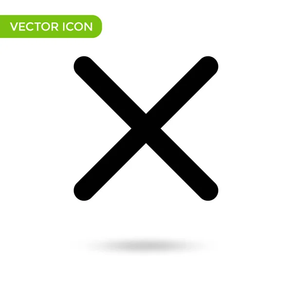 Cancel Cross Icon Minimal Creative Icon Isolated White Background Vector - Stok Vektor